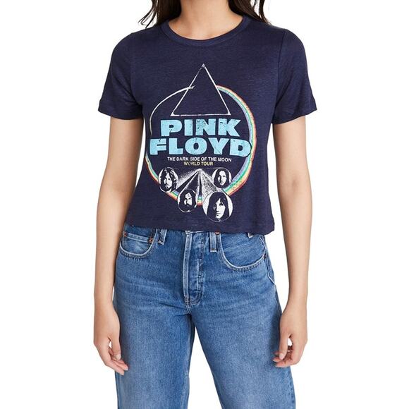 Chaser Tops - New Chaser Pink Floyd Crop Tee in Avalon Women's Size S